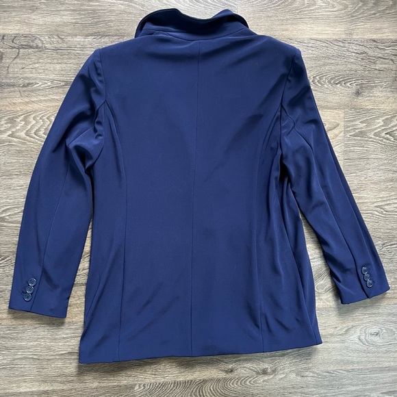 NWOT Boston Proper Beyond Travel Classic Boyfriend Blazer Maritime Navy size 18 - Picture 4 of 9